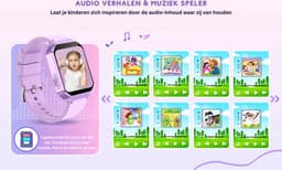 Kiddowz Smartwatch kinderen - Kinderhorloge - 5 t/m 12 jaar - met camera, filters en 26 kids spelletjes - Stappenteller - Pink v1 — thumbnail 3