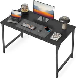 Klein Bureau Zwart - Computerbureau & Gaming Bureau - Bureautafel - Industrieel - Monte 100x50x75 — thumbnail 1