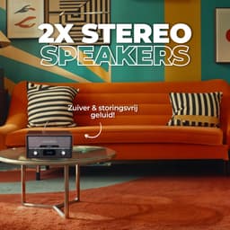 Denver DAB Radio CD Speler - Retro Radio - Bluetooth - 20 voorkeuzezenders - DAB /FM / AUX - MDA525 - Darkwood — thumbnail 2