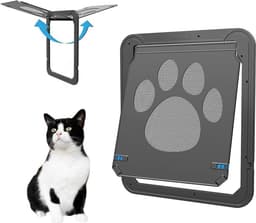 Vliegengaas huisdierklep met magneet en slot - Vliegenhordeur voor middelgrote en kleine honden en katten. — thumbnail 1