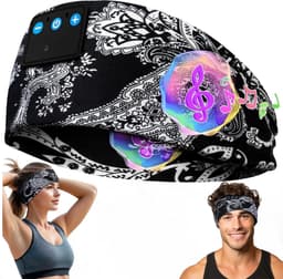 Slaapmasker Bluetooth - Slaap Koptelefoon - Hoofdband Bluetooth - Slaapband - Wit — thumbnail 1