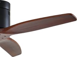 Lucande - Plafondventilatoren zonder verlichting - Hout, ijzer - H: 23 cm - zwart, walnoot — thumbnail 4