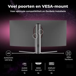 GAME HERO® 34 inch QHD VA Curved Monitor - Gaming Monitor - 180hz Monitor - 1ms — thumbnail 5