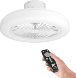 EGLO Ortona - Plafondventilator met lamp - ø46cm - 3 snelheden - LED Dimbaar - Energiezuinig - AC longer life - Wit — thumbnail 1