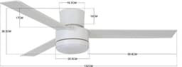 Plafondventilator Lagoon Wit incl. Lamp 132cm — thumbnail 3