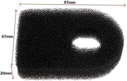 Schuimluchtfilter 2 stuks - Compatibel met Atco/Commodore - Hoogte 97 mm - Breedte 67 mm - Dikte 20 mm - Duurzaam sponsmateriaal - Luchtfilter — thumbnail 5