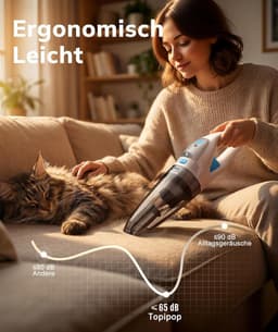 Draadloze Kruimeldief – 25.000 Pa – Handstofzuiger met HEPA-filter – 45 min – 600 ml – Voor Auto, Huis en Dierenharen — thumbnail 3