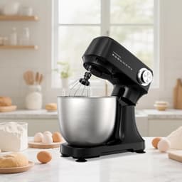 OLOEY Keukenmachine 4,5 L - 300 W - 12 snelheidsstanden - pulsefunctie - roestvrijstalen kom - kneedhaak & garde - vaatwasserbestendig - ideaal voor brooddeeg - cakes & crèmes (2-5 personen) — thumbnail 5