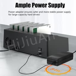 Externe Harde Schijf Dock - Opslagstation Cloner - Data Back-up Kopiëren - Offline Klonen Functie - 120 TB Capaciteit - Zwart — thumbnail 4