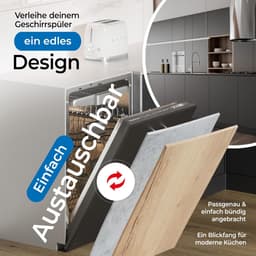 Vaatwasser voorpaneel - Frontpaneel Keuken - Keuken Opfrissen - 10 Kleuren Keuze - 60 & 45cm - Halifax Eiken — thumbnail 5