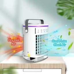 Draagbare 3-in-1 verdampingskoeler: Luchtkoeler voor binnen met 80°-oscillatie, timer van 12 uur, 3 standen, 3 snelheden en een watertank van 16 liter – geschikt voor slaapkamers, woningen, kantoren en keukens. — thumbnail 2