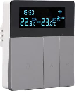 Slimme Thermostaat - Temperatuurregelaar Programmeerbaar - Energie Besparen - Kleuren LCD Scherm - 90-240V - Grijs — thumbnail 4
