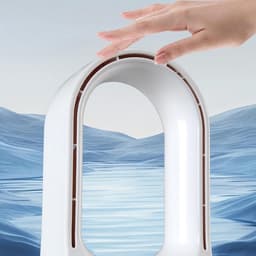 Bladloze Ventilator - Luchtcirculator Bureau - Persoonlijk Comfort - Warm en Koud - 38x13x38 cm - Enkel Attribuut — thumbnail 5