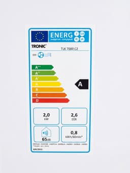 TRONIC® Mobiele airco 7000 BTU - Mobiele airconditioner - Lokale Airco - 3 in 1: koelen, ontvochtigen of ventileren - Temperatuur: 16 tot 31 °C - Geschikt voor ruimtes tot 45 m³ - Bedieningspaneel met soft touch — thumbnail 2