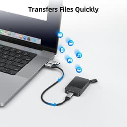 Externe SSD - Draagbare Opslag - Bestanden Overzetten - Ultralicht Mini-ontwerp - 1TB - Zwart — thumbnail 2