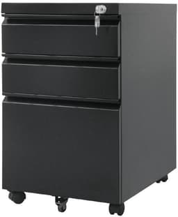 Maclean MC-850 - Ladeblok - Ladeblok Bureau - Ladesysteem - Kast voor onder Bureau - op Wieltjes - Zwart — thumbnail 5