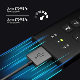 Externe SSD - Draagbare Opslag - Veilige Data Opslag - PIN Verificatie - 1 TB - Zwart — thumbnail 4