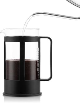 PromoHome French Press Koffiezetapparaat 1L - 8 Kopjes, Borosilicaatglas & RVS, Vaatwasserbestendig — thumbnail 5