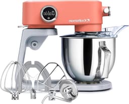 Keukenmachine - Deegmachine Mixer - Bakken en Koken - Volledig Metalen Behuizing - 5 Liter Kom - Oranje — thumbnail 1