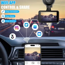 Rijrecorder Dashcam - Auto Camera - Veilig Rijden - 4K Hoge Resolutie - 3 inch IPS - Zwart — thumbnail 3