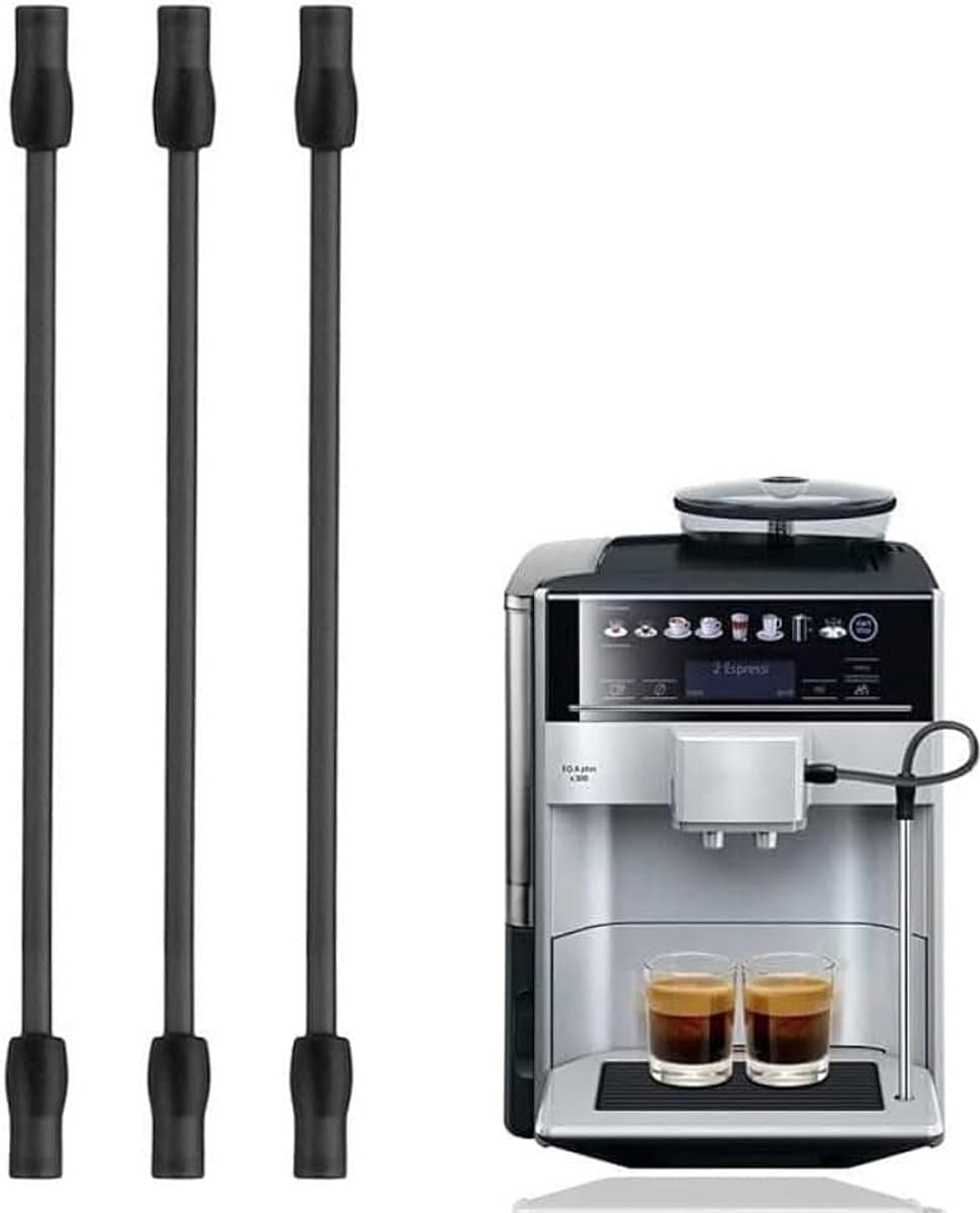 3 stuks melkslang, set van 3, compatibel met Siemens EQ6 Series 300/500/700, EQ6 Plus s700 & Bosch VeroAroma, reserveonderdelen, siliconen slang voor volautomatische koffiemachine, voedselveilig en op — afbeelding 1