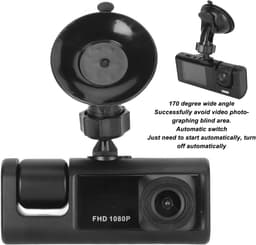 Auto Camera - Rijrecorder - Veiliger Rijden - 3-kanaals HD - 2 inch scherm - Zwart — thumbnail 4
