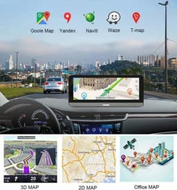 Dashcam voor Auto - 7.84" 4G Android Dashcam – GPS Navigatie, 1080P Full HD, Achteruitrijcamera, Dual Lens, ADAS Rijhulp, WiFi, Bluetooth, Parkeermodus, Loop Recording - Zwart — thumbnail 1
