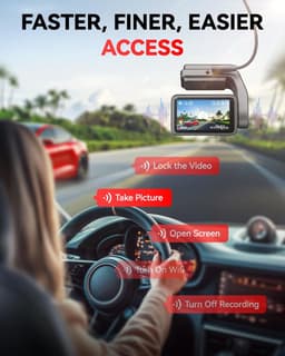 SnelShoppen - 4K Dash Cam Auto Camera met 2.2 inch Touch Screen, Nachtzicht, GPS, WiFi, 32GB Kaart, 24U Monitor en Spraakbesturing — thumbnail 3