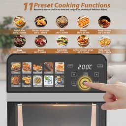 Casa Living Heteluchtfriteuse - 1800W - 10L Inhoud - 11 Automatische Programma's - 360° Heteluchtcirculatie - Touchscreen — thumbnail 3