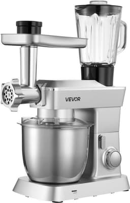 Elektrische Keukenmachine – Foodprocessor – Mixer – Blender – Deegkneder – 1300 W Motor – 4,3 L Roestvrijstalen Mengkom — thumbnail 1