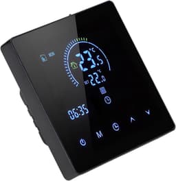 Digitale Thermostaat - Slimme Regelaar - Vloerverwarming Instellen - Energiebesparend Schema - 1.6x3.4x3.4 Inch - Zwart — thumbnail 3