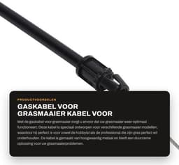 Gaskabel Universeel - Kabelassemblage - Geschikt voor Grasmaaiers 71221/71227 - Metaal - OEM 99-6837/99-5826 - 1 Stuk - Grasmaaierkabel — thumbnail 1