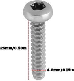Schroeven 4,8 x 25mm - 6 stuks - Roestvrij Staal - Corrosiebestendig - Compatibel met Mountfield SP53H - Eenvoudig te installeren - Bevestigingsschroeven — thumbnail 1