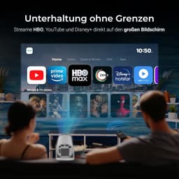 Mini projector 1080p Full HD - autofocus & 4D keystone - stofvrij ontwerp - perfect voor thuisbioscoop - SnelShoppen — thumbnail 2