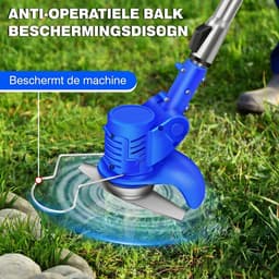 Metal Blade Accu-Grasmaaier Lichtgewicht Grasmaaiers Met 10 Metalen Messen, 2 Zaagschijven, 1 Set Accu, Snijdiameter Van 15 cm Voor Gazon en Tuin — thumbnail 5