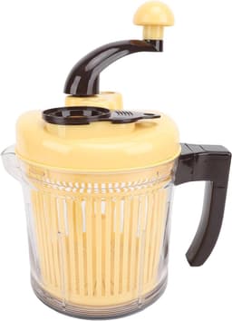 Keukenmachine met mand - Handmatige vleesmolen - Groenten hakken - Stille drie versnellingen - 2500 ml capaciteit - Zilver — thumbnail 1