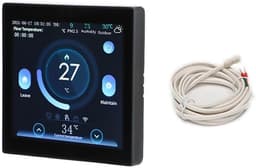 Slimme Thermostaat - Temperatuurregelaar - Verwarming Regelen - Kleurenscherm Interface - 86 x 86 mm - Zwart — thumbnail 1