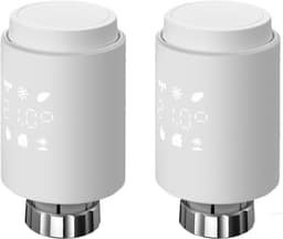 Slimme Thermostaat - Radiatorkraan Actuator - Temperatuur Regelen - Programmeerbaar Schema - 2 Stuks - Wit — thumbnail 1