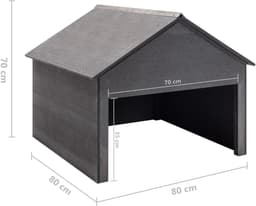 Grasmaaier Garage - Tuinhuisje Composiet - Tuinonderhoud Bescherming - Rot en Roest Vrij - 80 x 80 x 70 cm — thumbnail 3