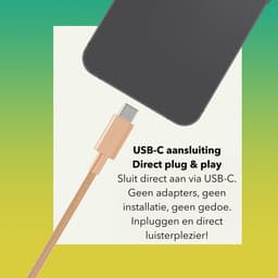 House of Marley Smile Jamaica USB C Oortjes met draad - Bedrade Oordopjes - Met Microfoon en 1knopsbediening - Eco Friendly Design - 9 mm Drivers - Knoopvrije Kabel - Copper — thumbnail 3