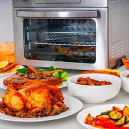 Heteluchtfriteuse Oven - Airfryer Keuken - Grote Maaltijden Bereiden - Snelle Gelijkmatige Kook - 22 Liter - Zwart — thumbnail 5
