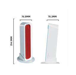 Bladloze torenventilator - Torenventilator voor de slaapkamer - Draagbare oplaadbare ventilator - Drie windsnelheden - Persoonlijke koelventilator - Geschikt voor kantoren, woonkamers, slaapkamers, bureaus en nachtkastjes - Blauw - 77,4*314,1*82 mm — thumbnail 5