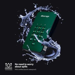 Externe SSD - Draagbare Harde Schijf - Gegevens Beveiligen - Pincode Beveiliging - 256 GB - Groen — thumbnail 3