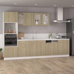 Vaatwasserscherm met plint - Vaatwasser frontpaneel - Keuken Integratie - Robuust spaanplaat - 595x3x67 cm - Sonoma-eiken — thumbnail 3