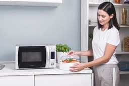 Magnetron met grill - Combimagnetron Oven - Snel Maaltijden Bereiden - Met Stoomfunctie - 22 liter - Roestvrij staal — thumbnail 4