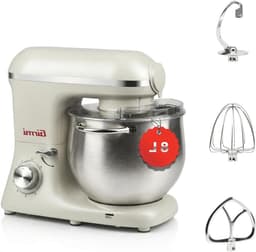 Kneedmachine - Keukenmachine Planetaire Mixer - Brooddeeg Maken - Grote 8L Kom - 8 Liter - Beige — thumbnail 1