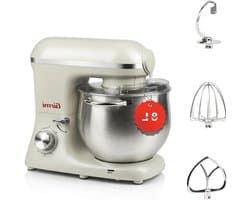 Kneedmachine - Keukenmachine Planetaire Mixer - Brooddeeg Maken - Grote 8L Kom - 8 Liter - Beige