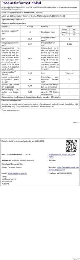 QORA® Mini Vaatwasser - Vaatwasser - Zwart - 50cm x 55cm x 60cm — thumbnail 5