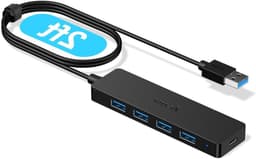 USB Hub - USB Adapter USB Extender - Snelle Data Transfer - 4 Poorten met Type C - 65cm Kabel — thumbnail 1