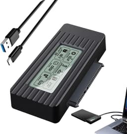 Harde Schijf Adapter - Externe Harde Schijf Dock - Data Herstel - Snelle Schrijfsnelheid - Tot 16 TB - Zwart — thumbnail 1